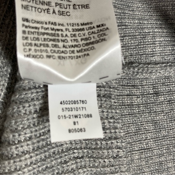 White House Black Market Women’s V Neck knit sweater gray XL wool Blend - Picture 11 of 15